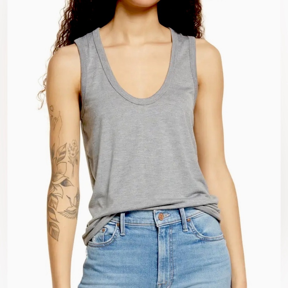 Topshop Gray Sleeveless Top